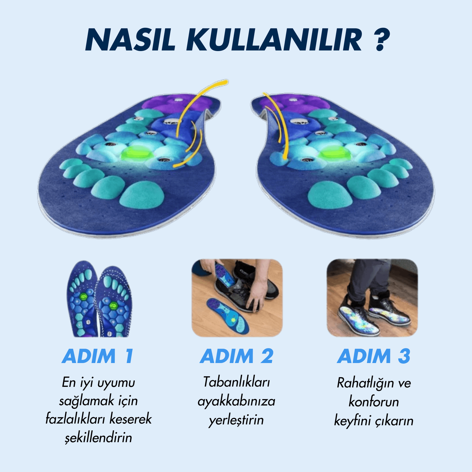 Voneras™ Akupresür Tabanlıklar