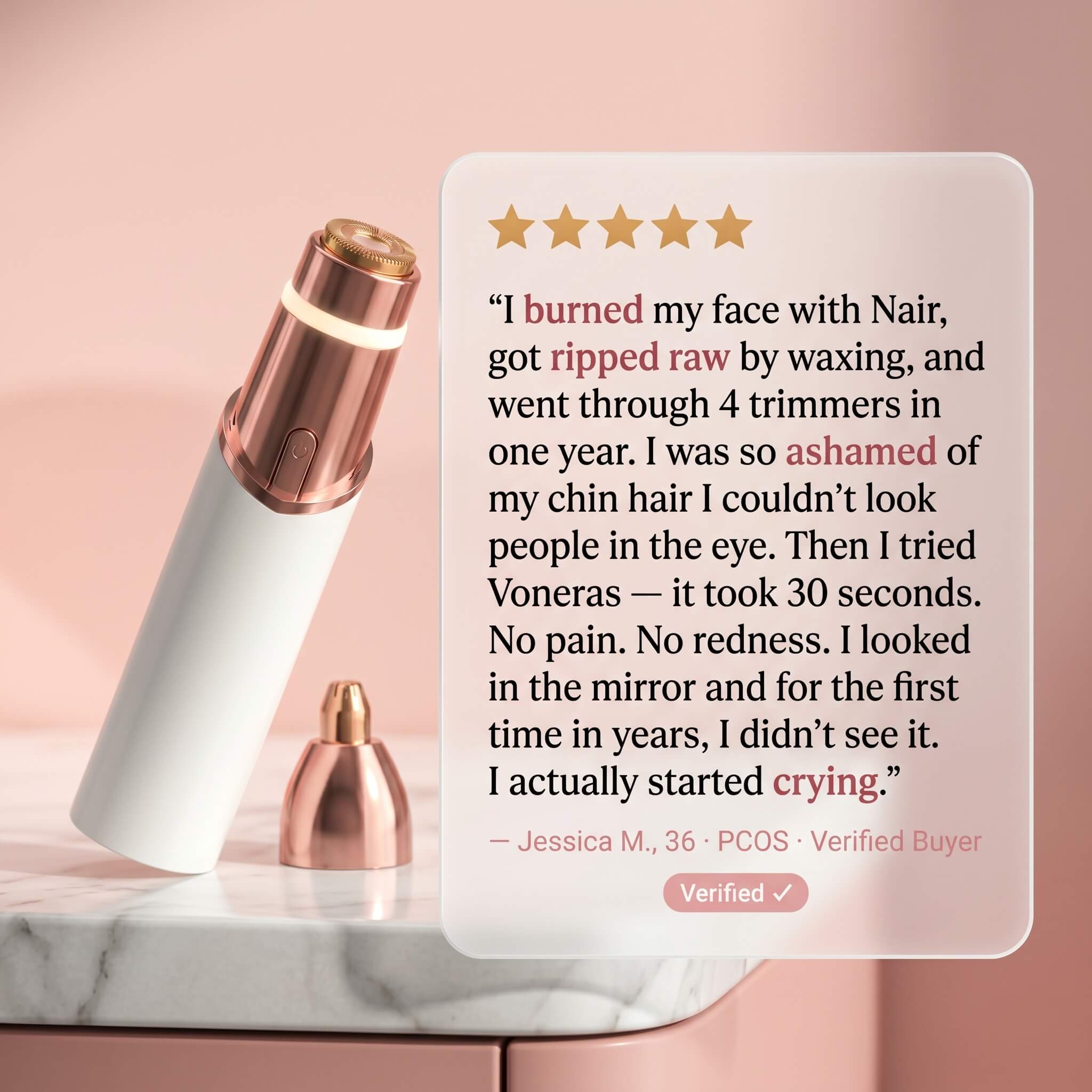 Voneras™ 2-in-1 Facial Hair Remover | Smooth in 30 Seconds